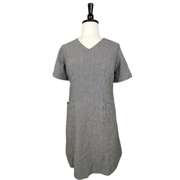 Jessica London Checked A-line Midi Dress Black/White Women's 14 Fully Lined - Picture 1 of 10